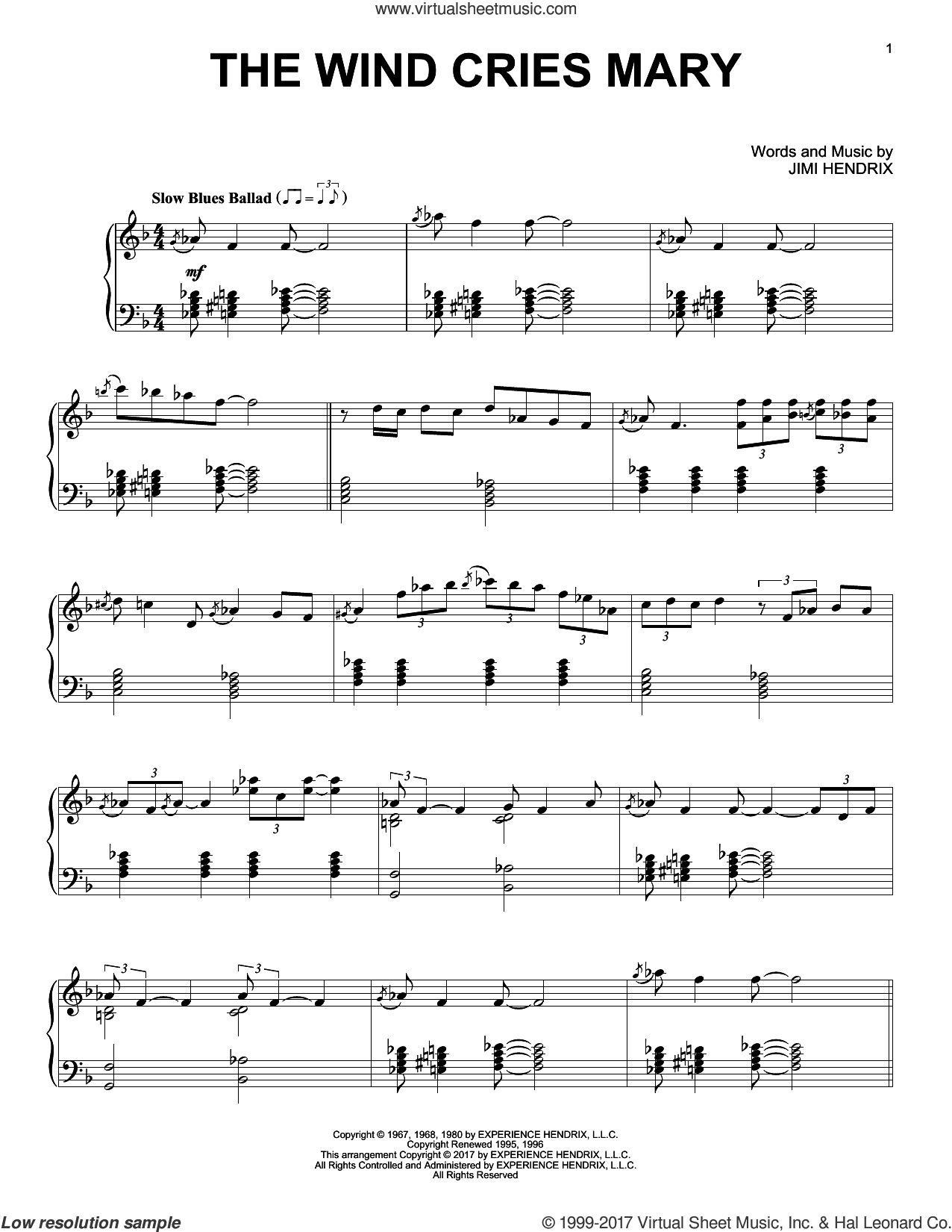The Wind Cries Mary [Jazz version]