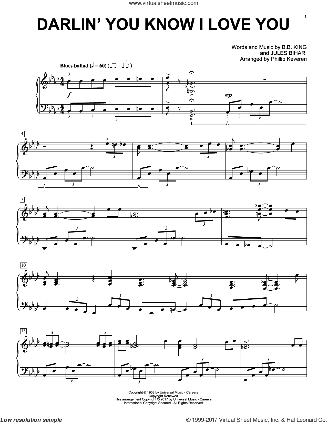Darlin' You Know I Love You (arr. Phillip Keveren)