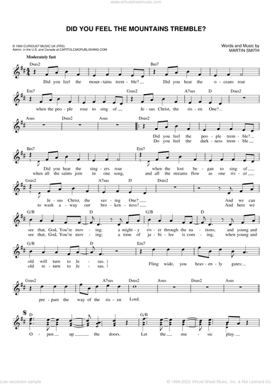 Did You Feel The Mountains Tremble?