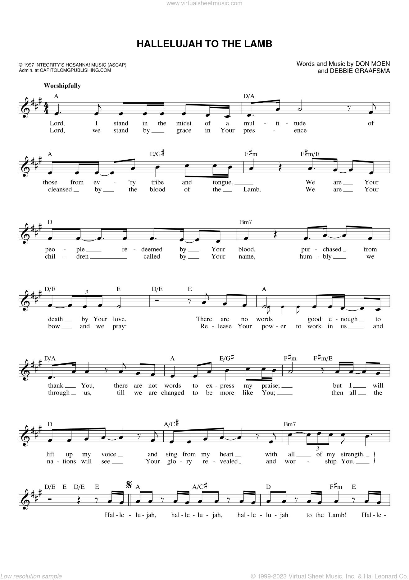Hallelujah To The Lamb