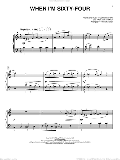 When I'm Sixty-Four [Classical version] (arr. Phillip Keveren)
