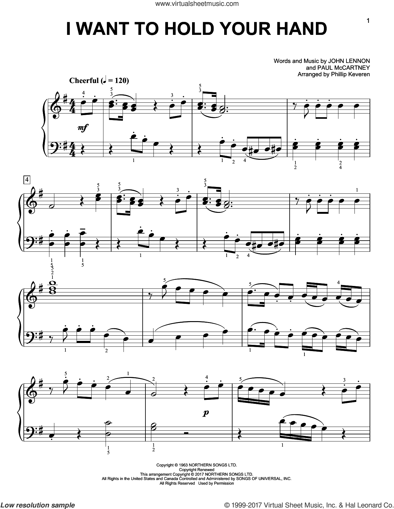 I Want To Hold Your Hand [Classical version] (arr. Phillip Keveren)