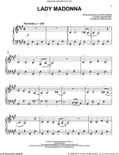 Lady Madonna [Classical version] (arr. Phillip Keveren)