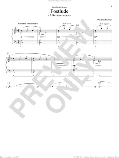 Postlude (A Remembrance)