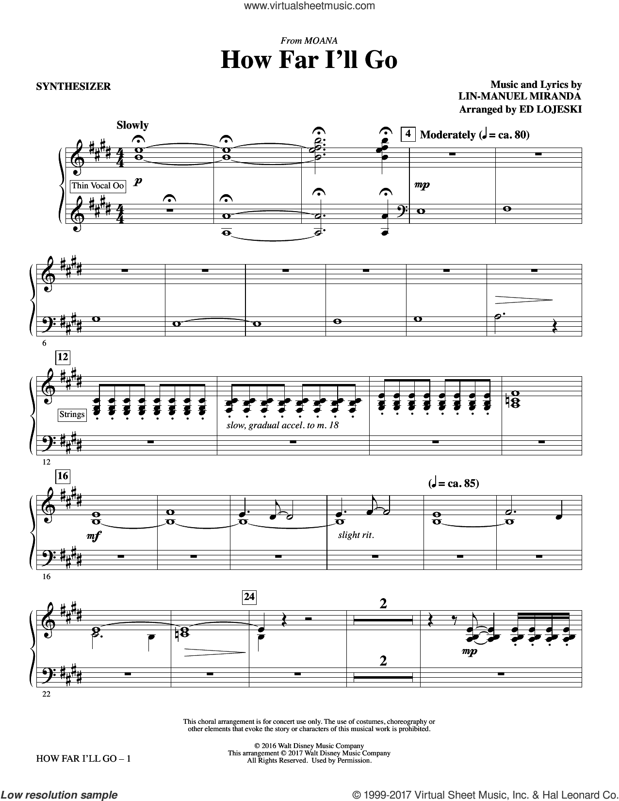 How Far I'll Go (from Moana) (arr. Ed Lojeski)