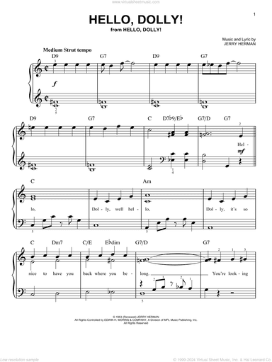 Hello, Dolly!, (easy)