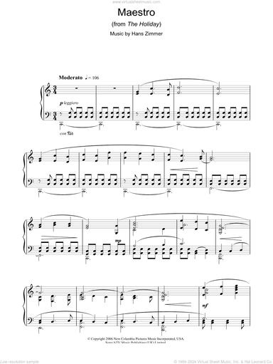 Maestro (from The Holiday), (intermediate)
