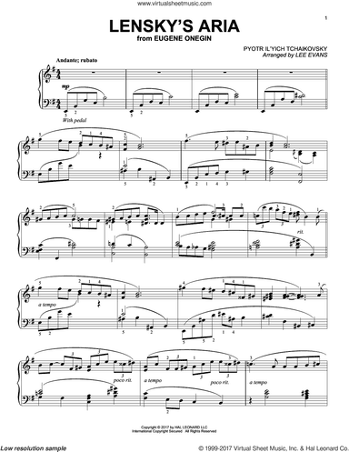 Lenski's Aria (arr. Lee Evans)