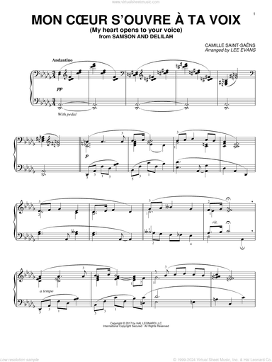 Mon Coeur S'ouvre A Ta Voix (arr. Lee Evans)