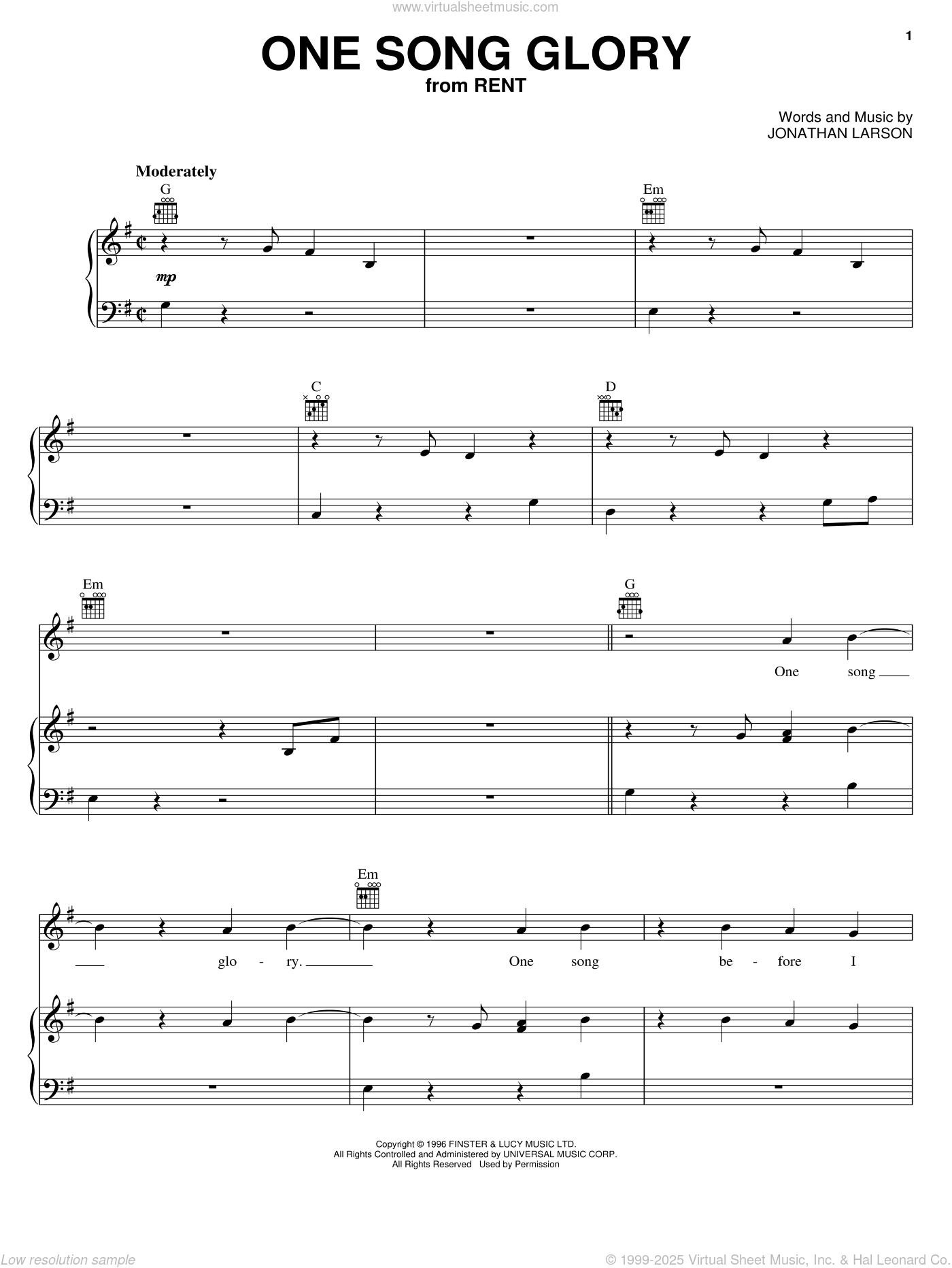 One Song Glory