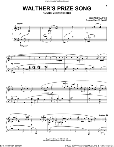Walther's Prize Song (arr. Lee Evans)