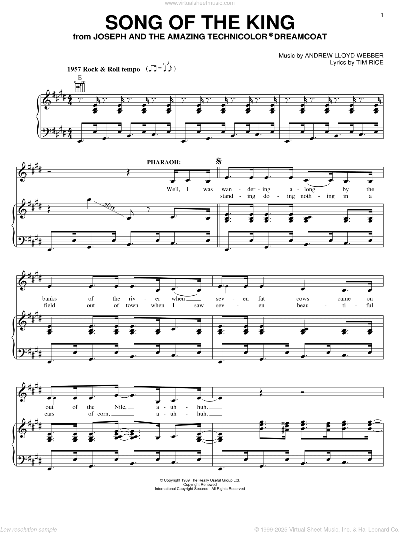 Song Of The King (from Joseph And The Amazing Technicolor Dreamcoat)