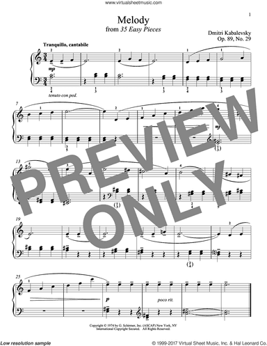 Melody, Op. 89, No. 29