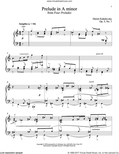 Prelude In A Minor, Op. 5, No. 1