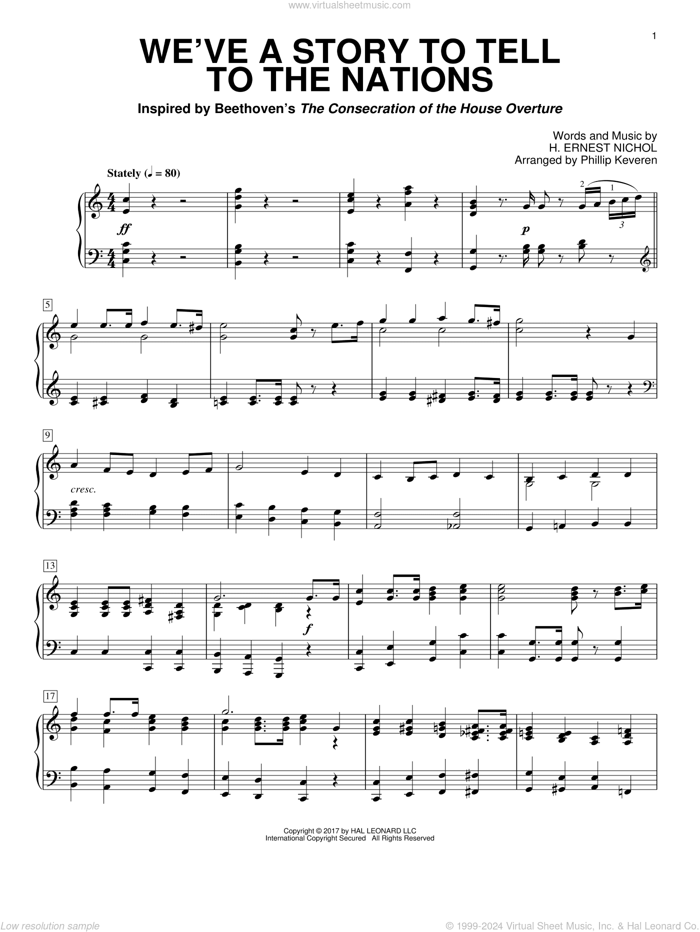 We've A Story To Tell To The Nations (arr. Phillip Keveren)