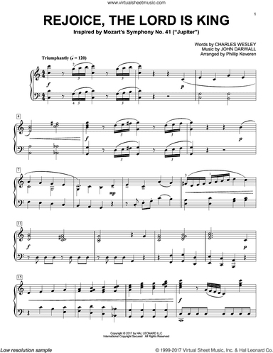 Rejoice, The Lord Is King (arr. Phillip Keveren)