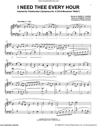 I Need Thee Every Hour (arr. Phillip Keveren)