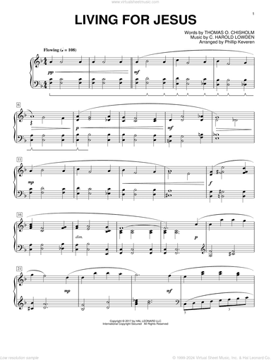 Living For Jesus (arr. Phillip Keveren)