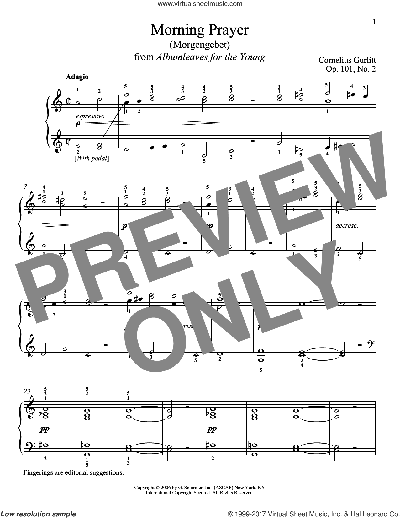 Morning Prayer (Morgengebet), Op. 101, No. 2