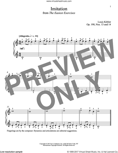 Imitation, Op. 190, Nos. 13 and 14