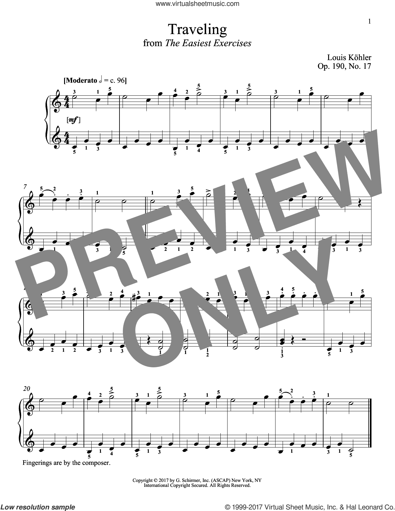 Traveling, Op. 190, No. 17