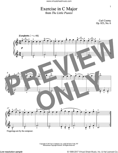 Exercise in C Major, Op. 823, No. 6