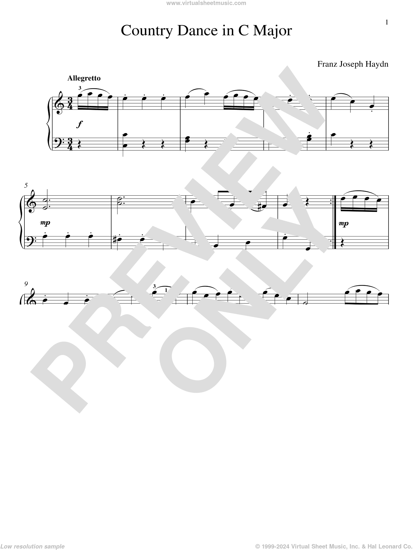 Country Dance In C Major