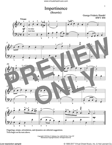 Impertinence, HWV 494, (intermediate)