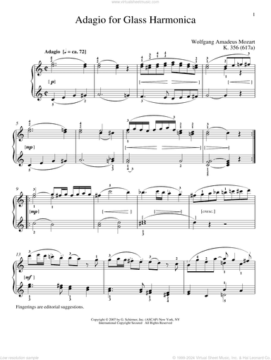 Adagio For Glass Harmonica, K. 356 (617a)