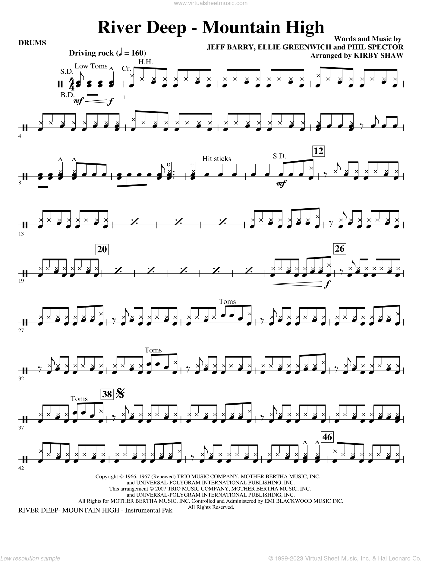 River Deep, mountain high (arr. kirby shaw)