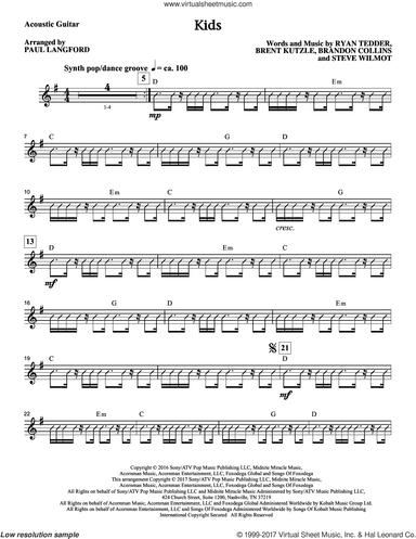 Kids (arr. Paul Langford) (complete set of parts)