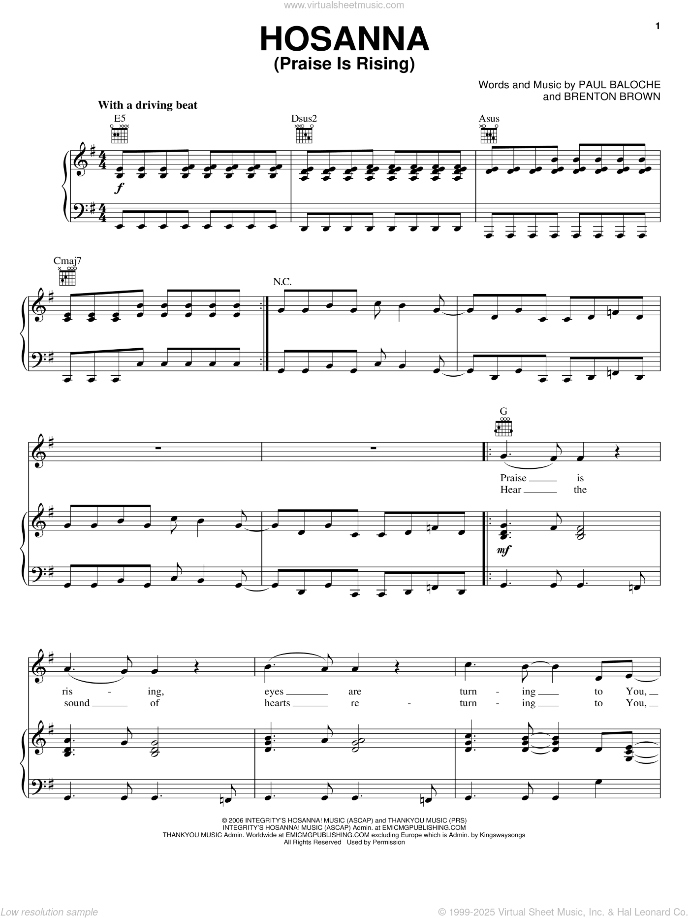 Hosanna (Praise Is Rising)