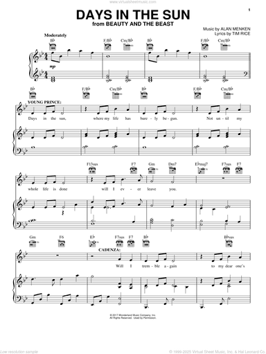 Days In The Sun (from Beauty And The Beast)