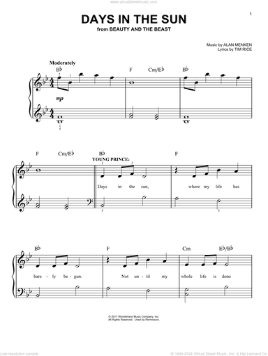 Days In The Sun (from Beauty And The Beast)