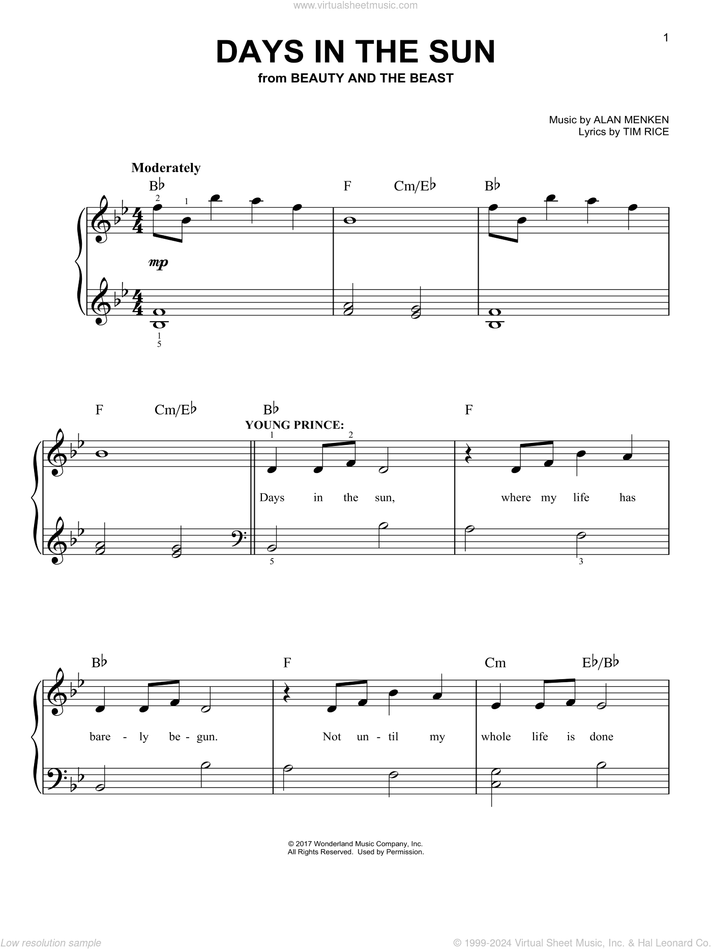 Days In The Sun (from Beauty And The Beast)