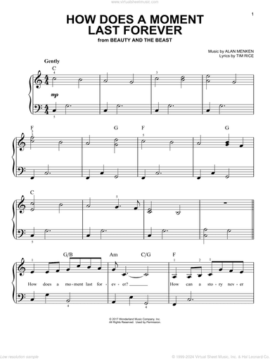 How Does A Moment Last Forever (from Beauty And The Beast)