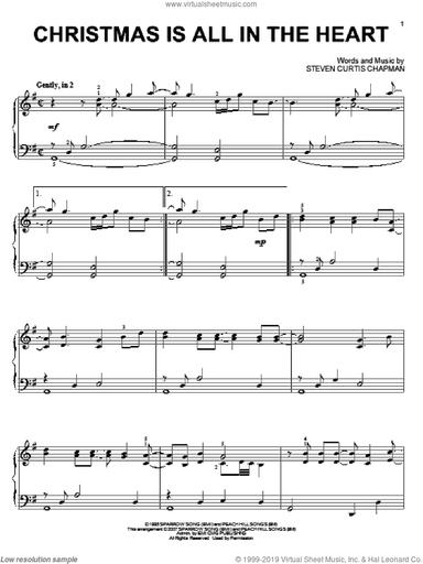 Christmas Is All In The Heart, (intermediate)