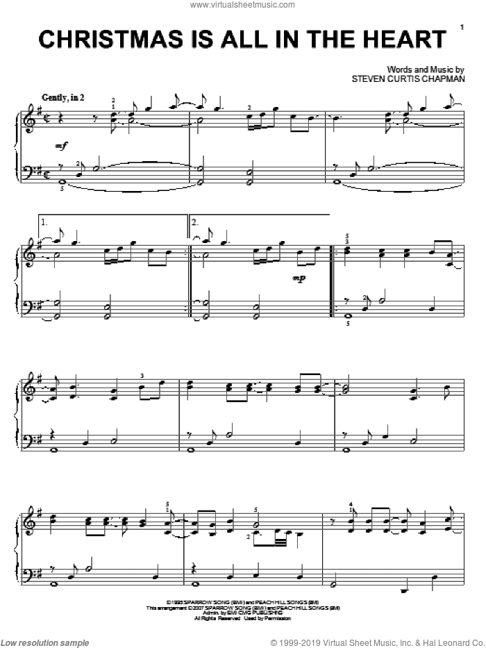 Christmas Is All In The Heart, (intermediate)