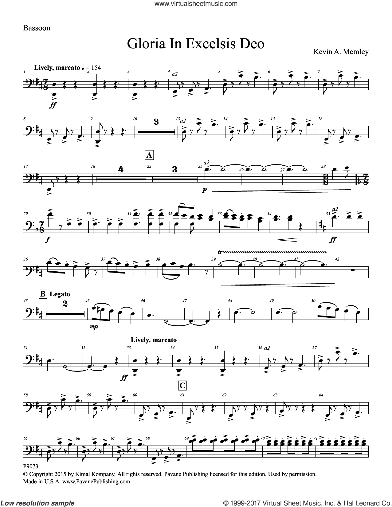 Gloria in Excelsis Deo (Full Orchestration Parts)