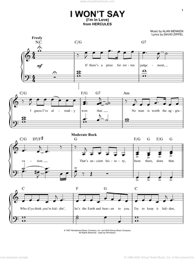 I Won't Say (I'm In Love) (from Hercules)