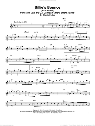Billie's Bounce (Bill's Bounce)