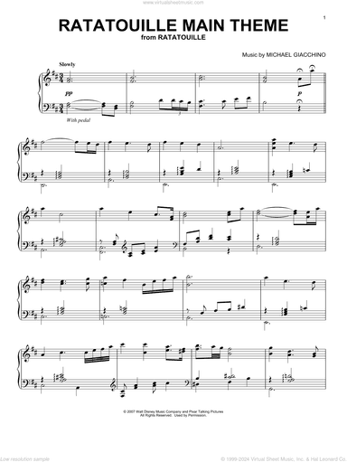 Ratatouille (Main Theme), (intermediate)