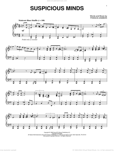 Suspicious Minds [Jazz version]
