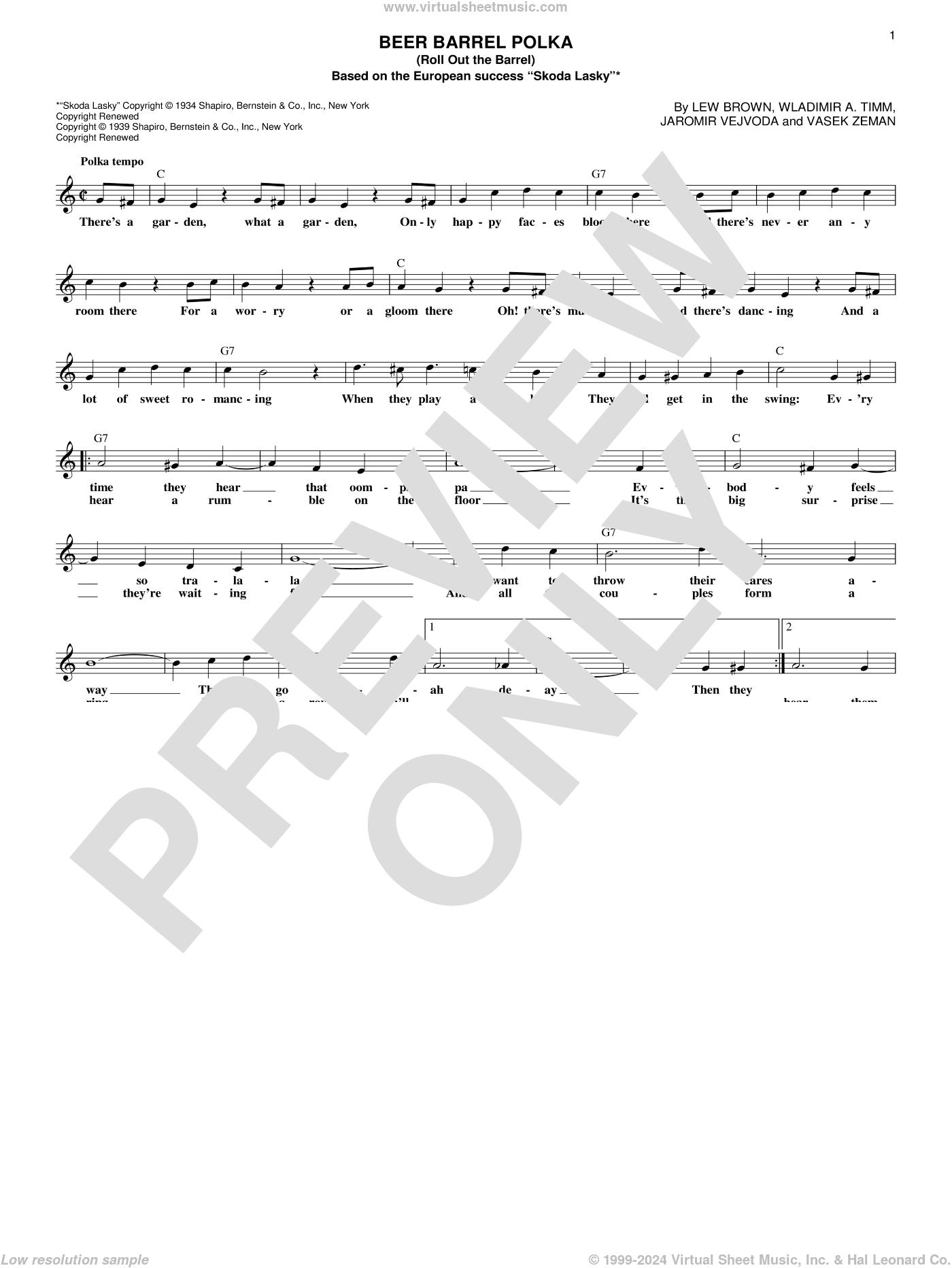 Beer Barrel Polka (Roll Out The Barrel)