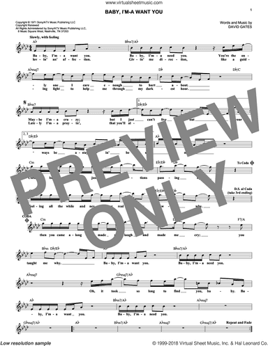 Baby, I'm-A Want You