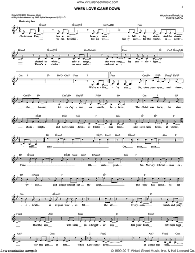 When Love Came Down