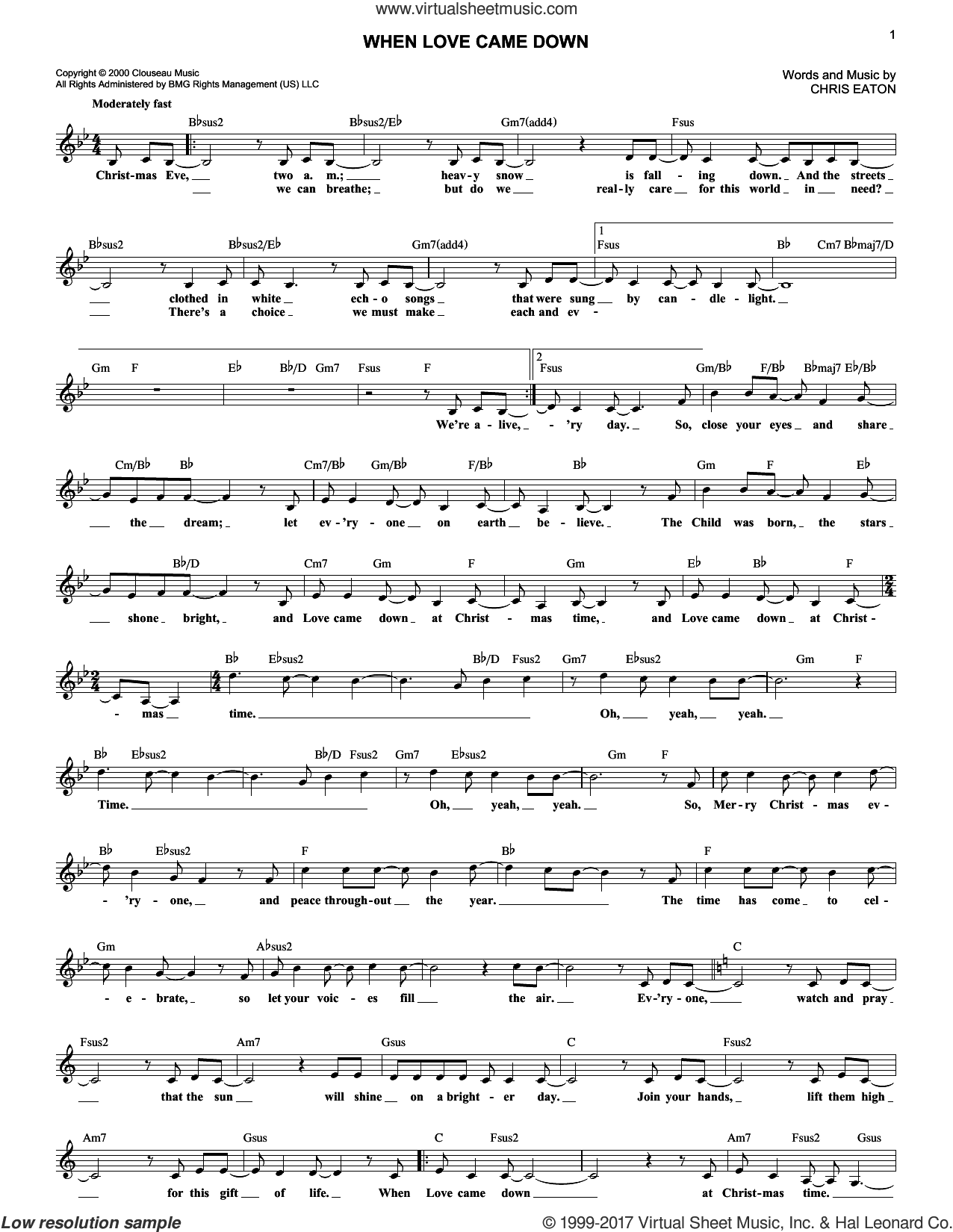 When Love Came Down