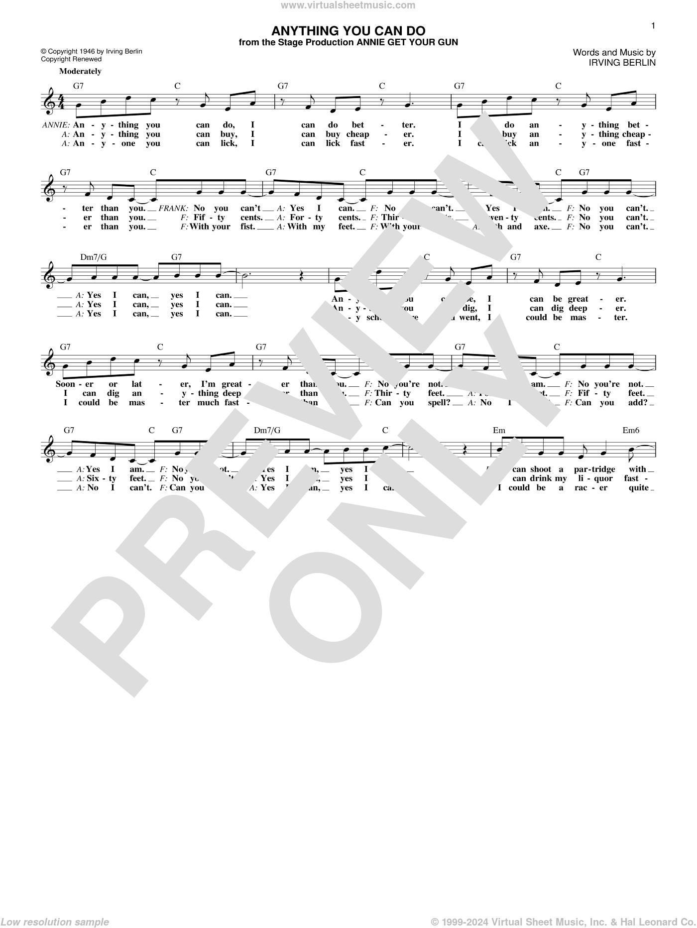 Anything You Can Do (from Annie Get Your Gun)