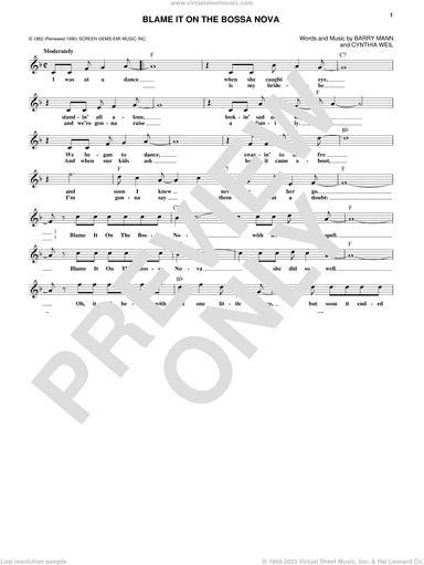 Blame It On The Bossa Nova