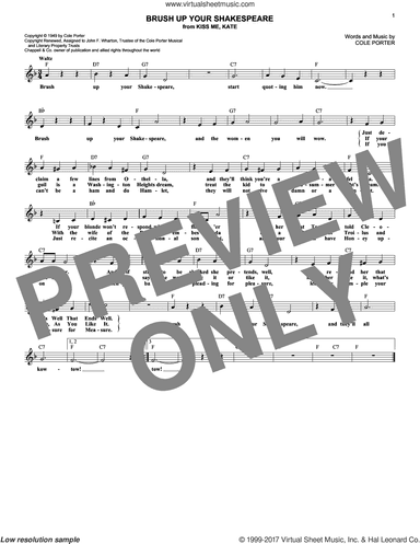 Brush Up Your Shakespeare (from Kiss Me, Kate)
